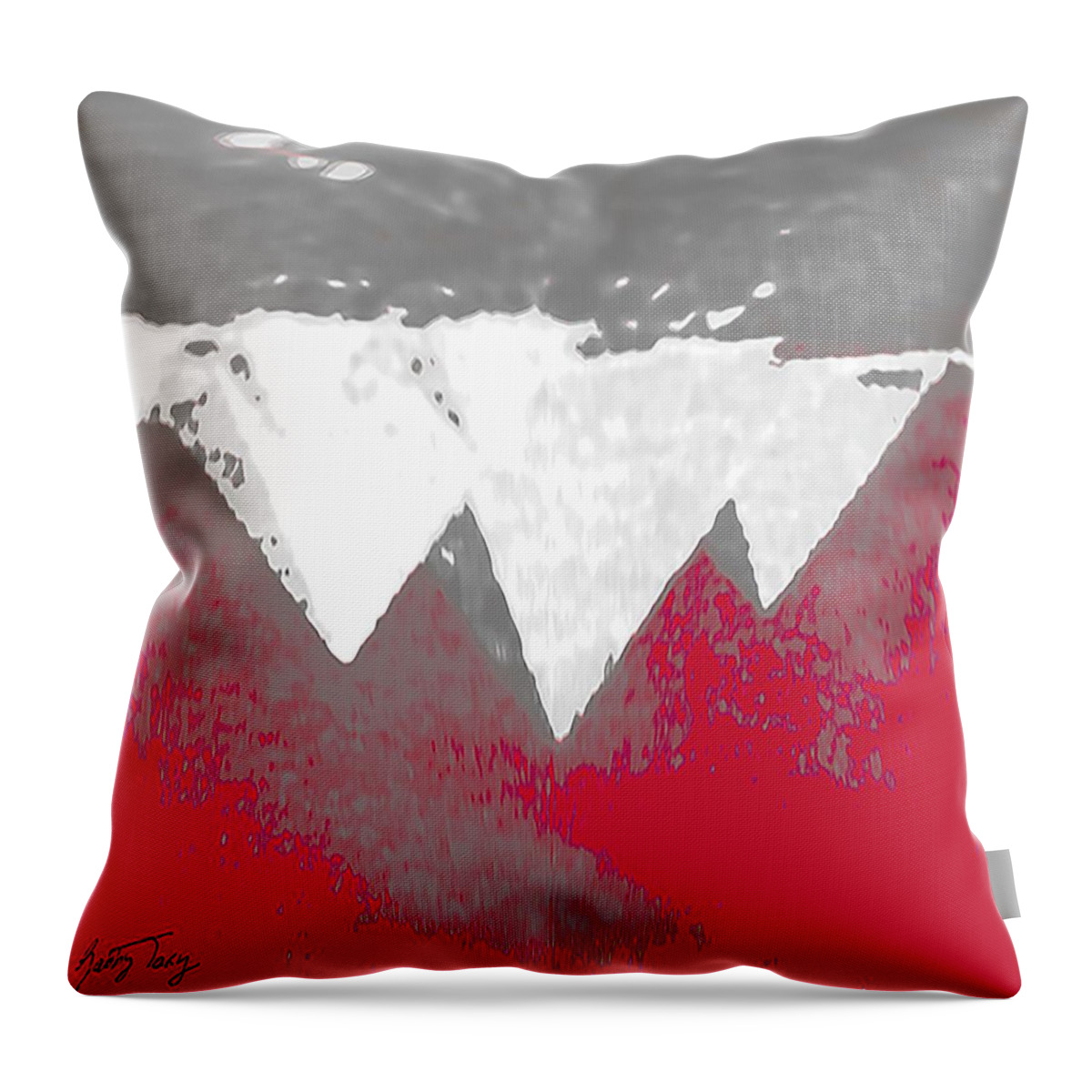Upside Throw Pillow featuring the digital art Upside Down by Gabby Tary