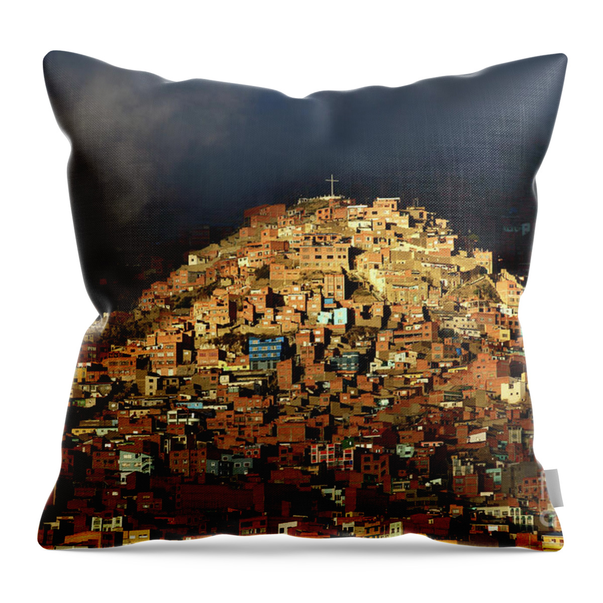 La Paz Throw Pillow featuring the photograph Urban Cross 2 by James Brunker