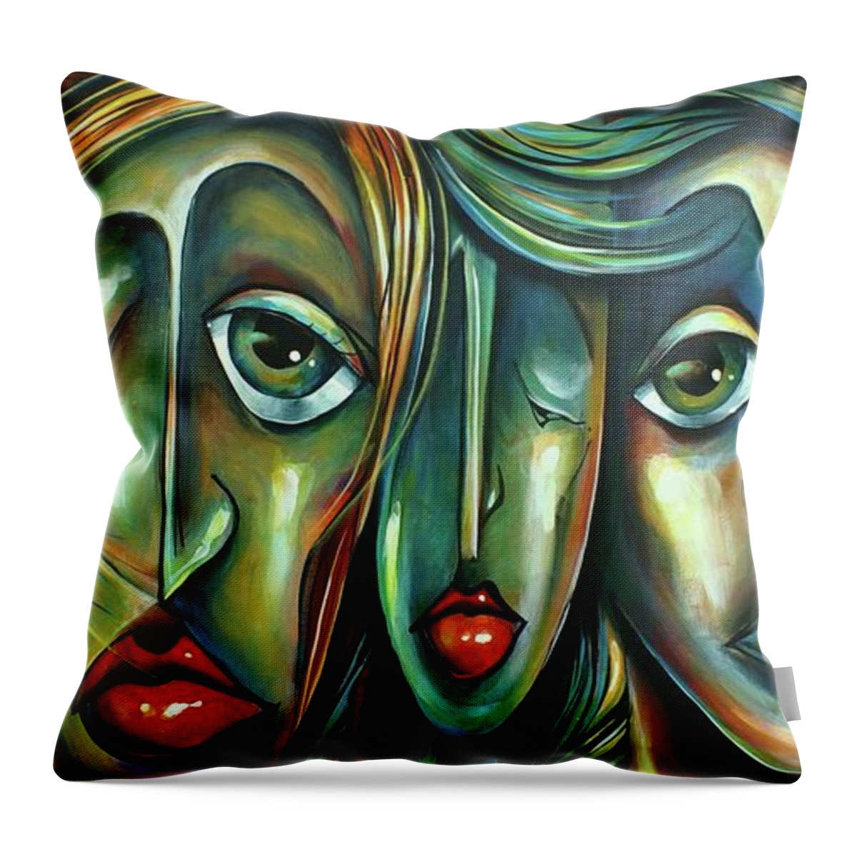 Urban Expression Throw Pillow featuring the painting Urban Doctrine by Michael Lang