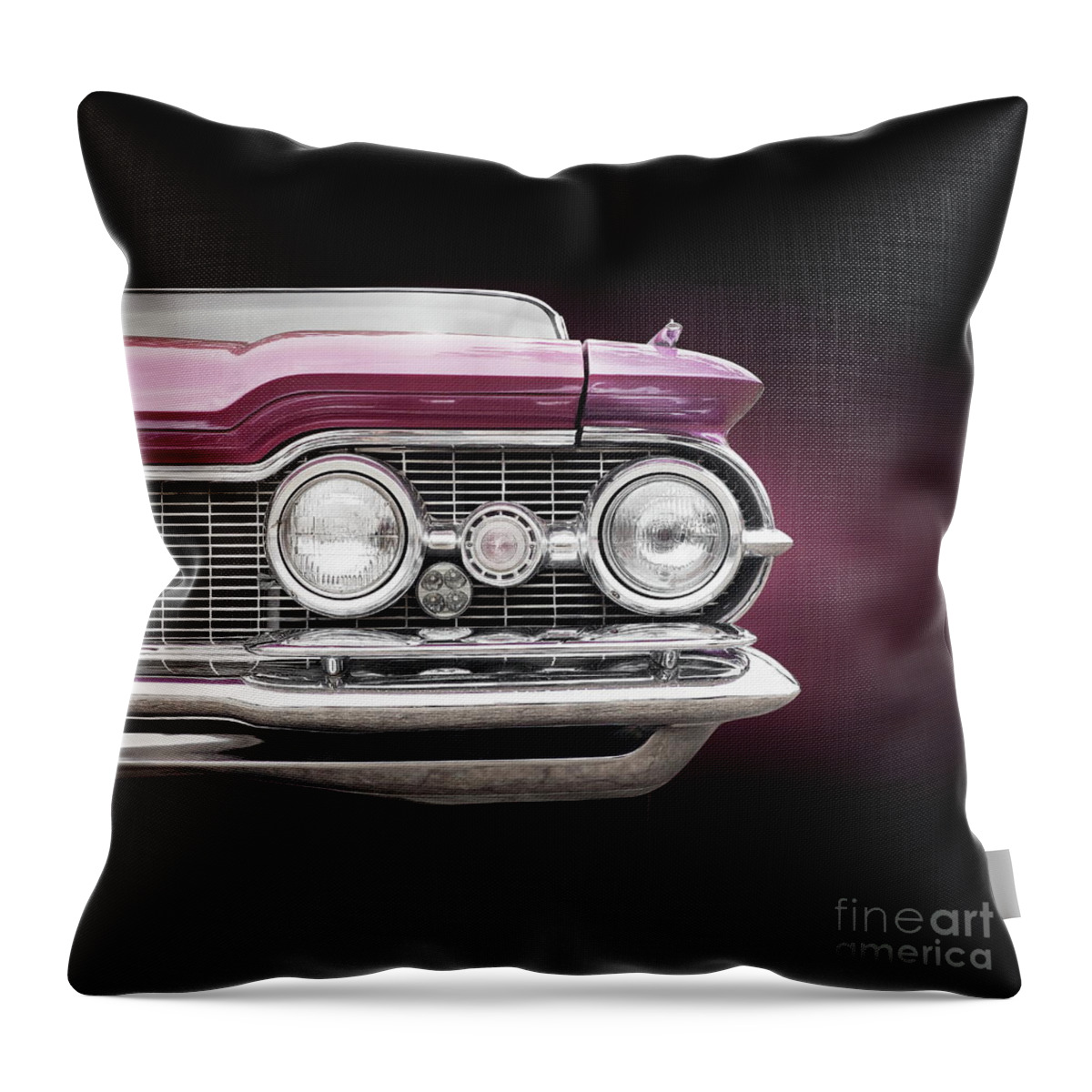 1959 Throw Pillow featuring the photograph US American classic car 1959 Super 88 by Beate Gube