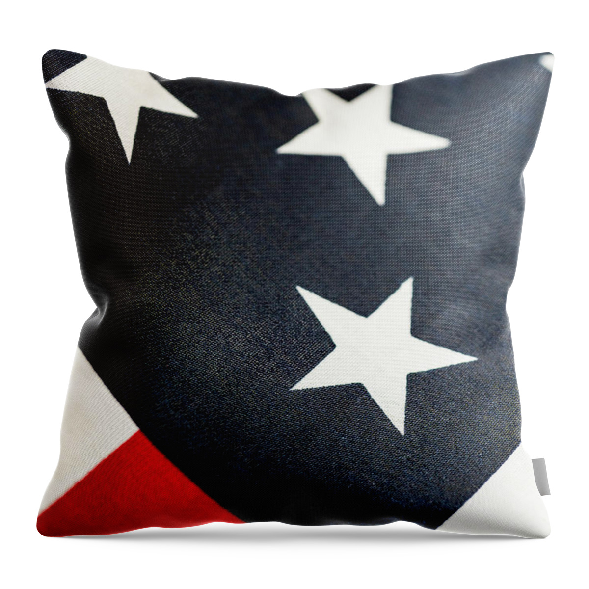 America Throw Pillow featuring the photograph USA Proud American Flag 9 by Amelia Pearn