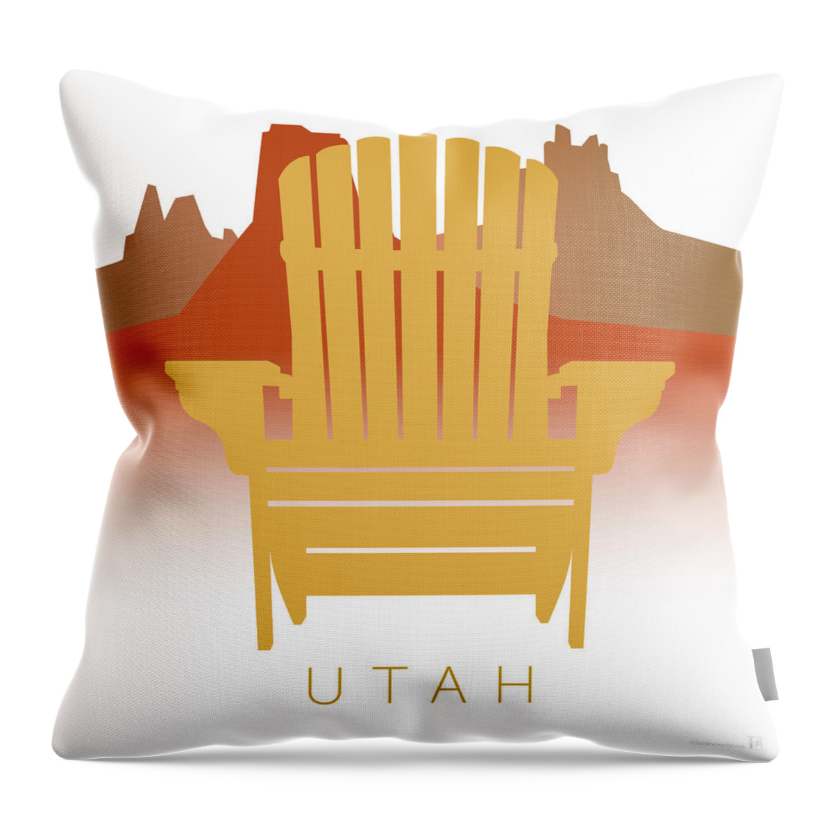 Utah Throw Pillow featuring the digital art Utah by Sam Brennan