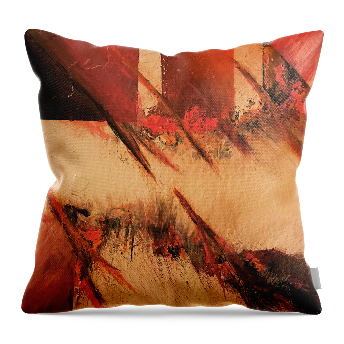 Abstract Throw Pillow featuring the painting Uttermost by Art by Gabriele