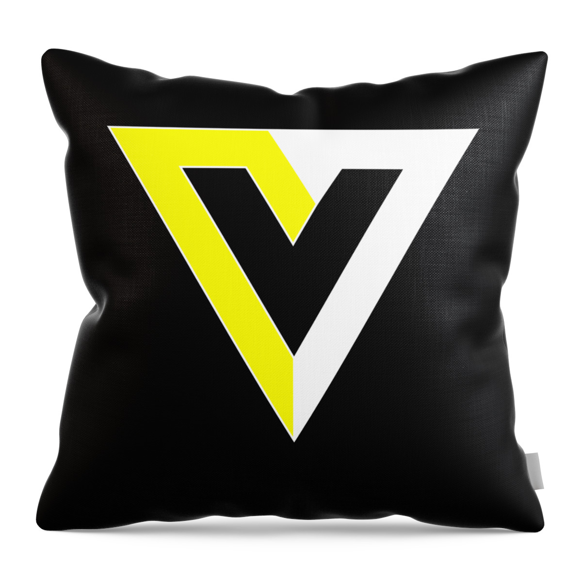 Funny Throw Pillow featuring the digital art V Is For Voluntary AnCap Anarcho-Capitalism by Flippin Sweet Gear