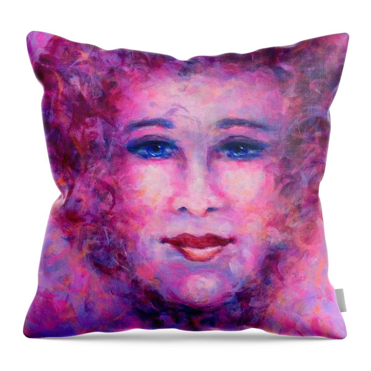 Valentina Throw Pillow featuring the painting Valentina by Shannon Grissom