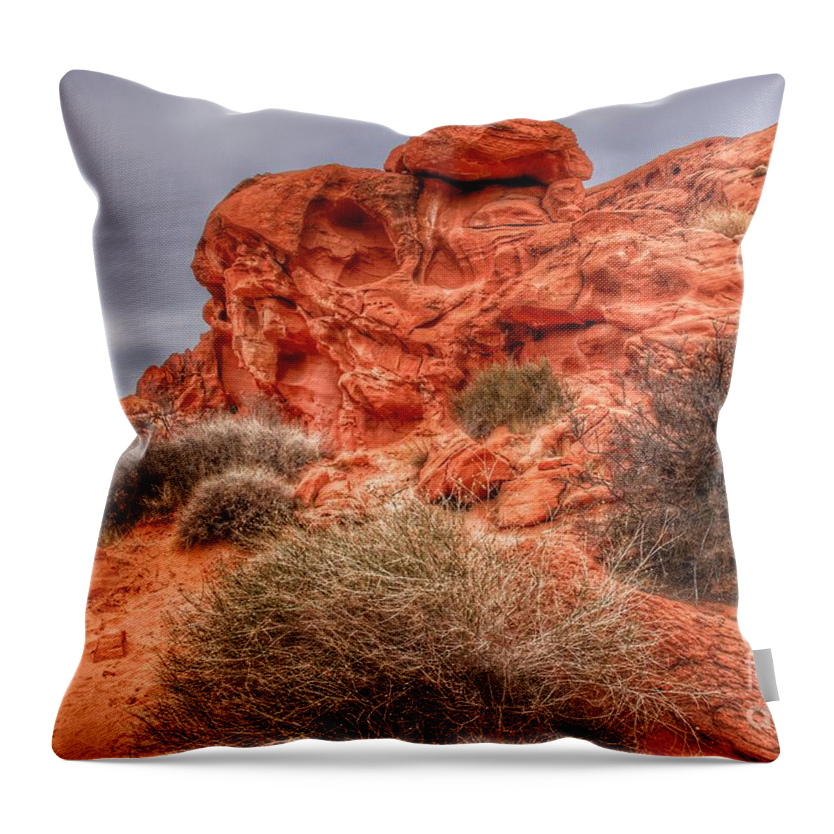  Throw Pillow featuring the photograph Valley of Fire Earthscapes 3 by Rodney Lee Williams