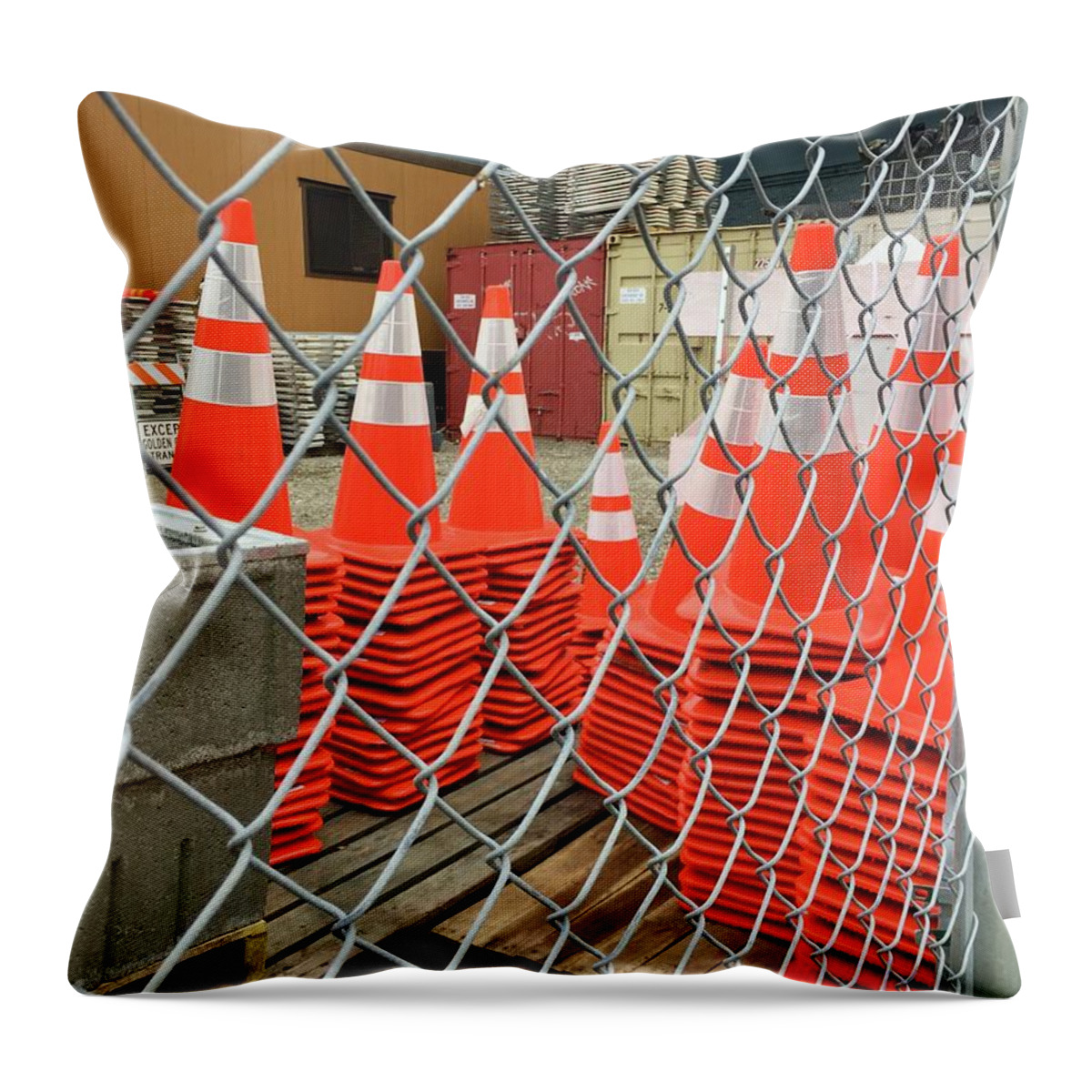 Van Ness Throw Pillow featuring the photograph Van Ness Construction Series 1-15 by J Doyne Miller