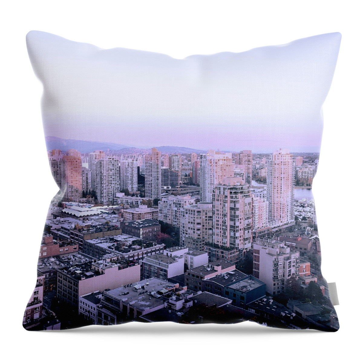 Affluent Opulent Luxe Style Throw Pillow featuring the photograph Vancouver British Columbia Canada Cityscape 4463 by Amyn Nasser