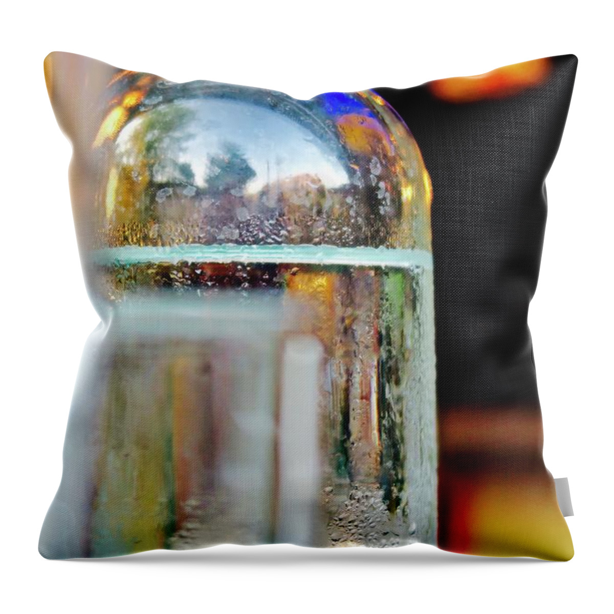 Bottle Throw Pillow featuring the photograph Vapor by Mike Reilly