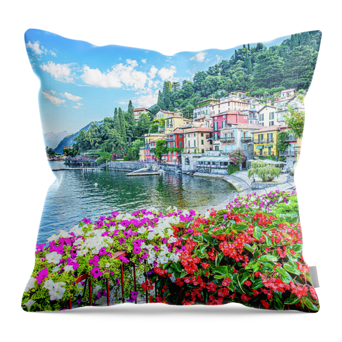 Italy Photography Throw Pillow featuring the photograph Varenna by Marla Brown