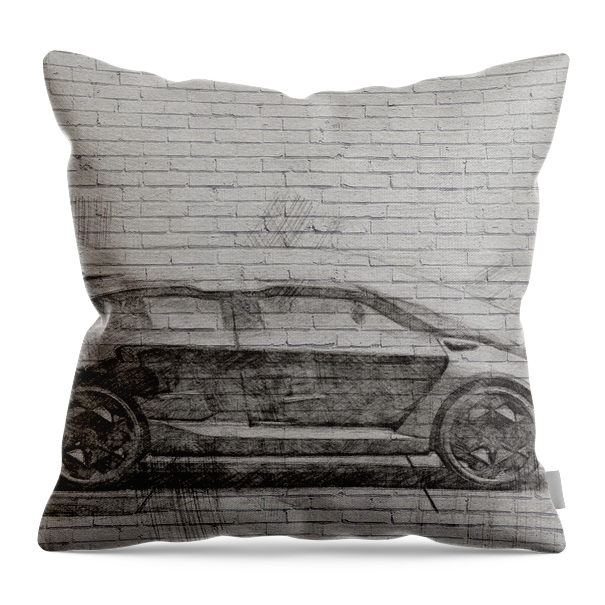 Car Throw Pillow featuring the digital art Vehicle 102 GAC Entranze 2019 by Edgar Dorice