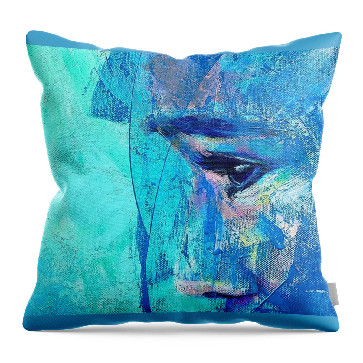 Veil Throw Pillow featuring the painting Veil by Luzdy Rivera