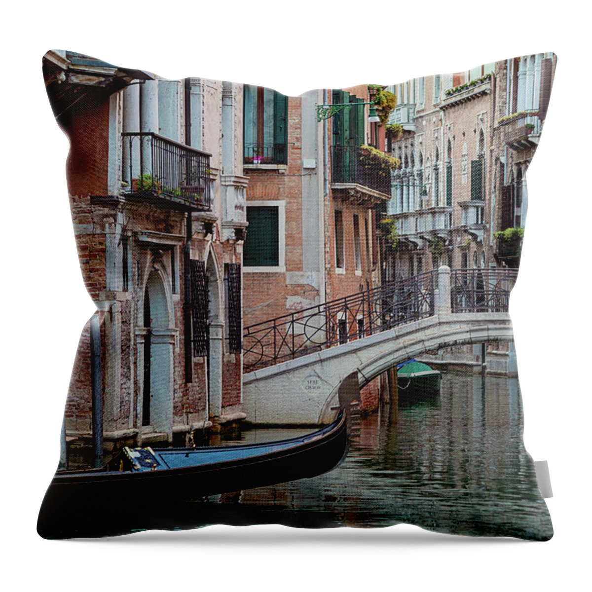 Venice Throw Pillow featuring the photograph Venice Canal No. 6 by Melanie Alexandra Price