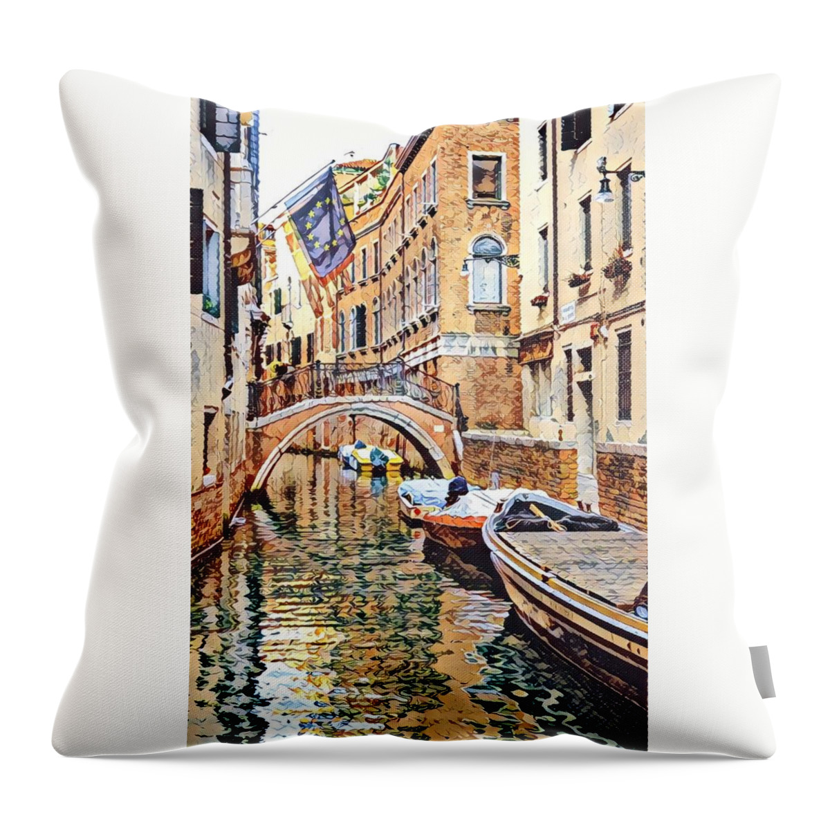  Throw Pillow featuring the photograph Venice Italy by Adam Green