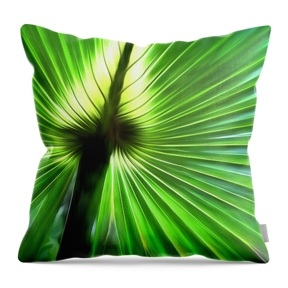 Plant Throw Pillow featuring the photograph Verdant Glow by Art Cole