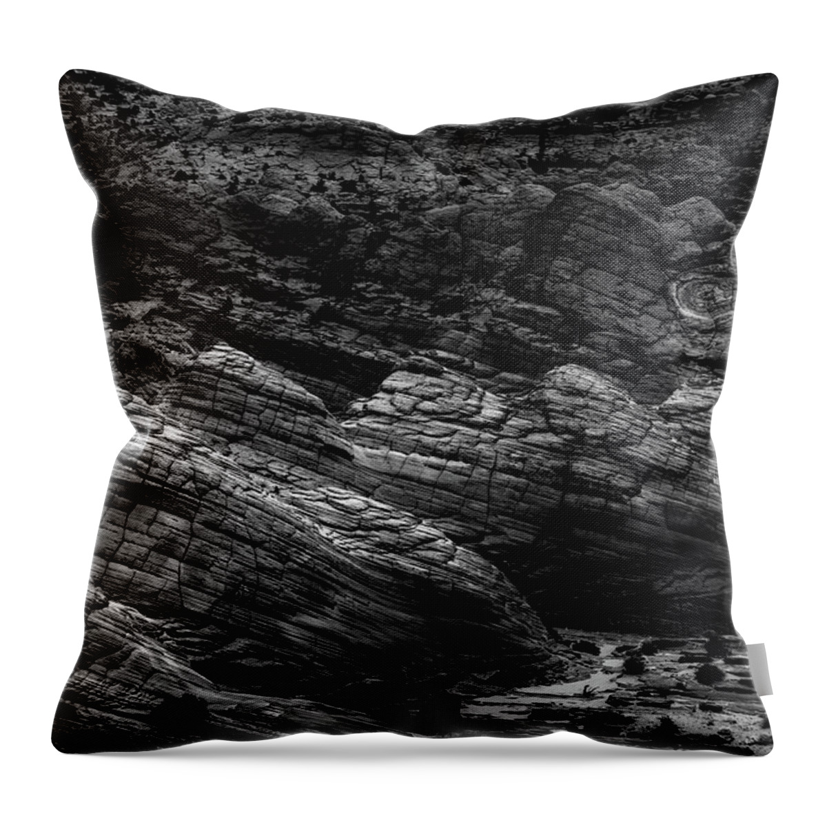 Black Throw Pillow featuring the photograph Vermilion Cliffs 02 by Niels Nielsen