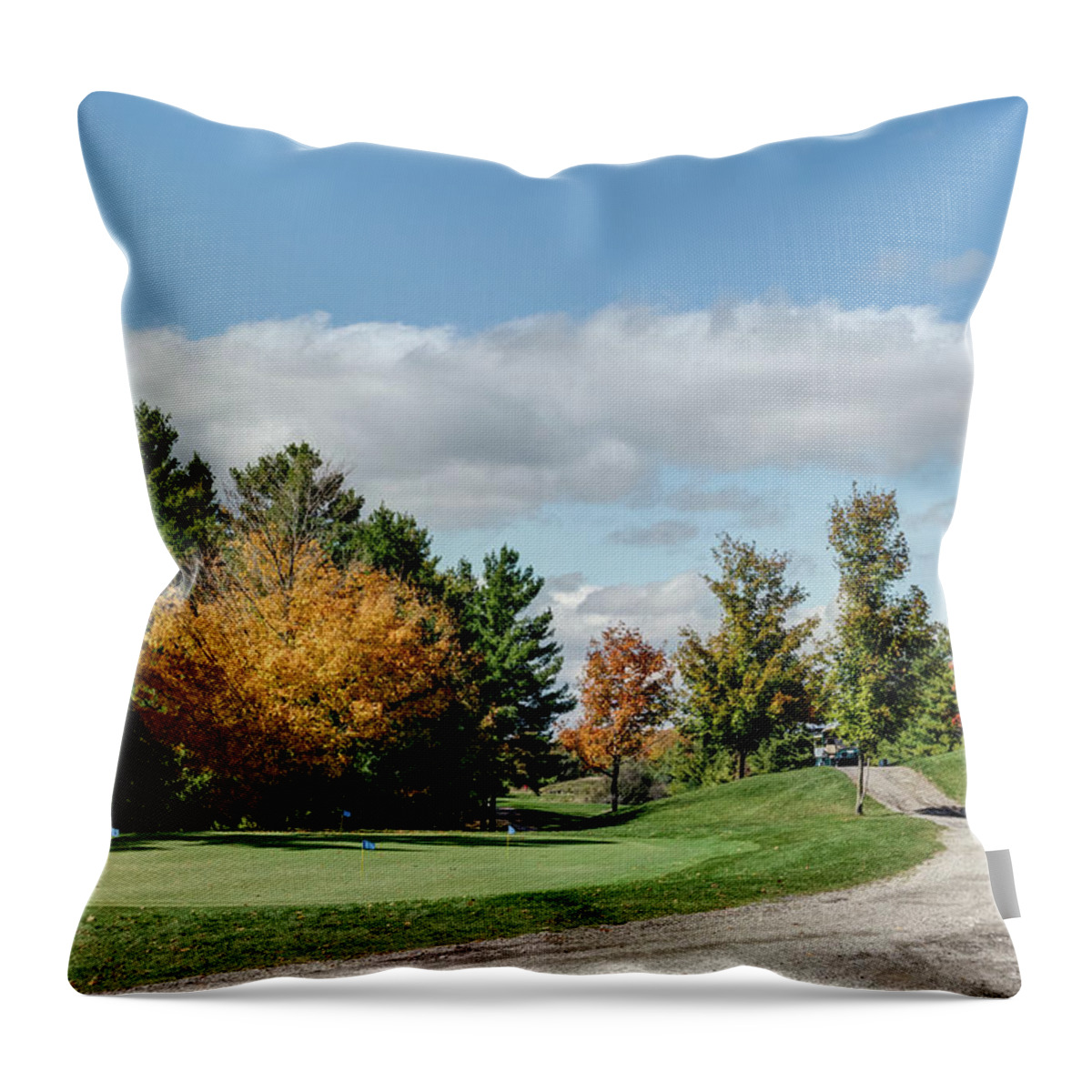 Victoria Village Golf Course Throw Pillow featuring the photograph Victoria golf course by Nick Mares