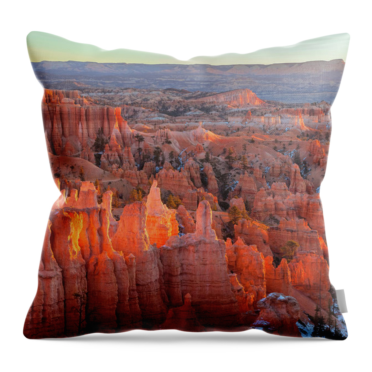 Bryce Canyon Throw Pillow featuring the photograph View At Bryce Canyon 2 by Jonathan Nguyen