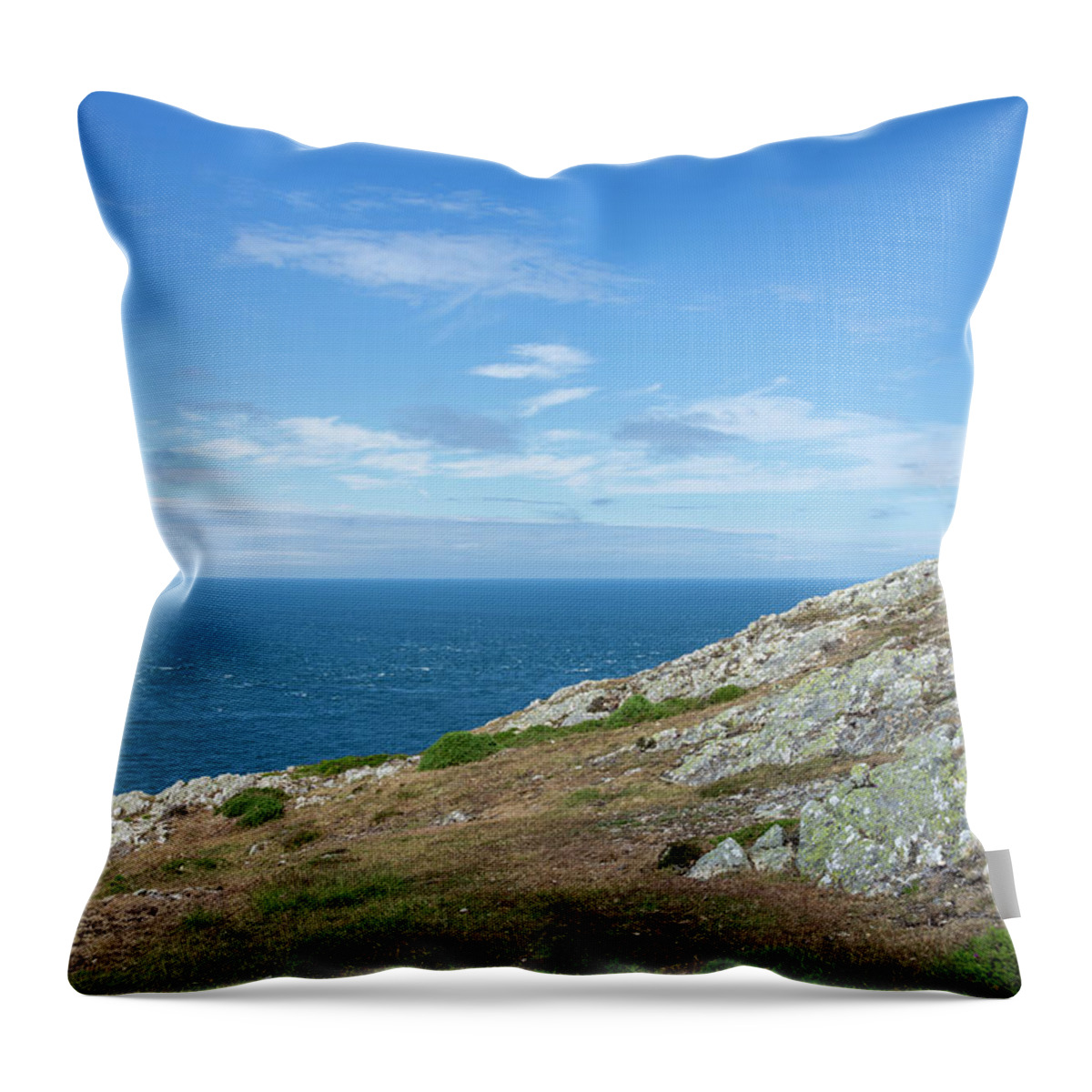 Llyn Throw Pillow featuring the photograph View from the headland by Steev Stamford