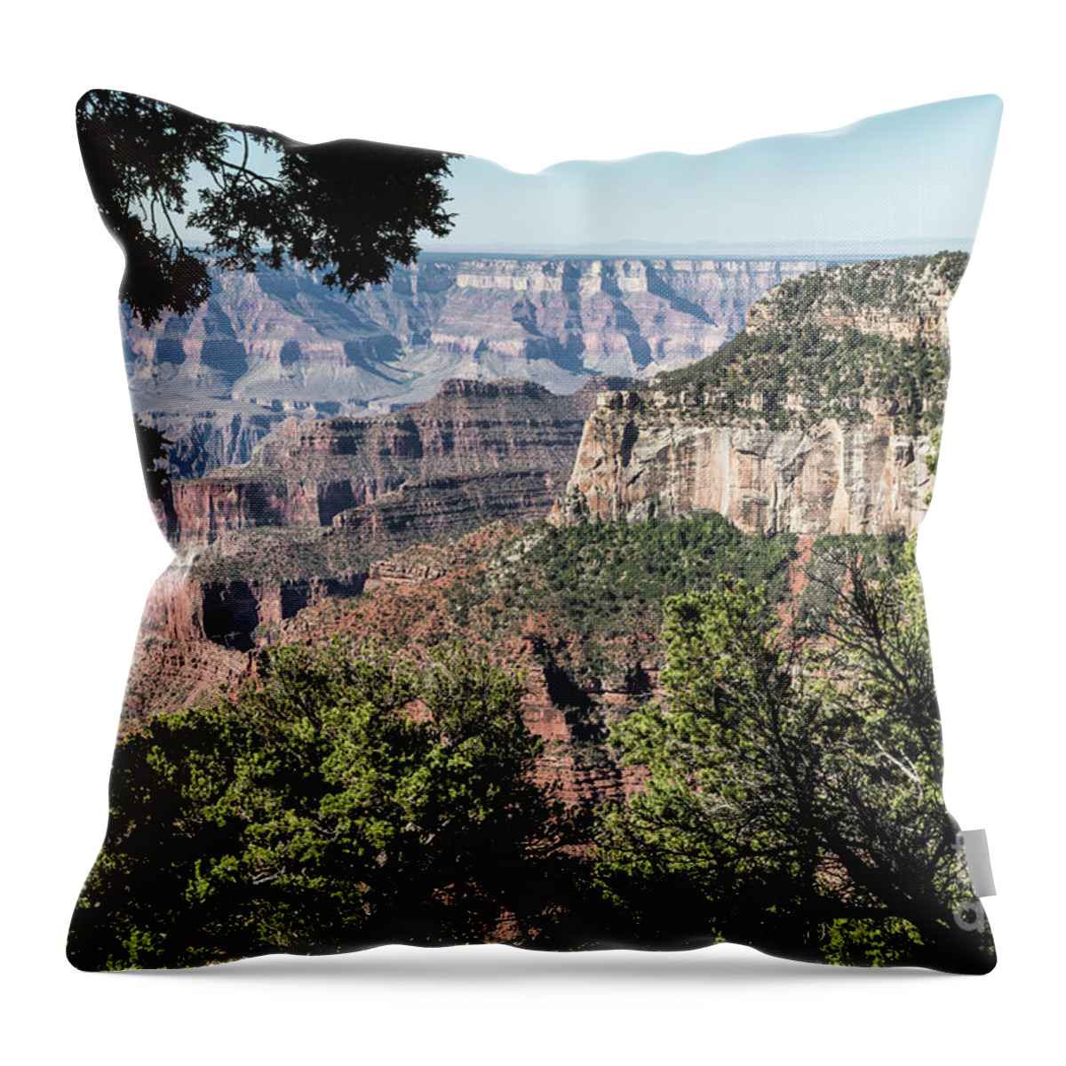 Arizona Throw Pillow featuring the photograph View from the North Rim by Kathy McClure