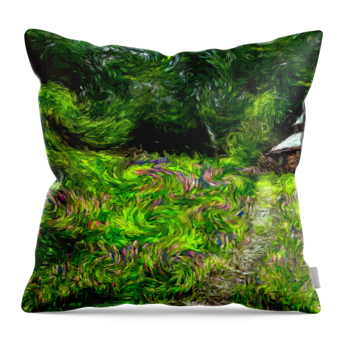 Lupinefest Throw Pillow featuring the photograph Vincents Swirling Mind by Wayne King