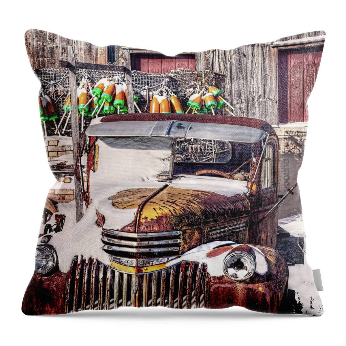 1946 Throw Pillow featuring the photograph Vintage Chevrolet by Richard Bean