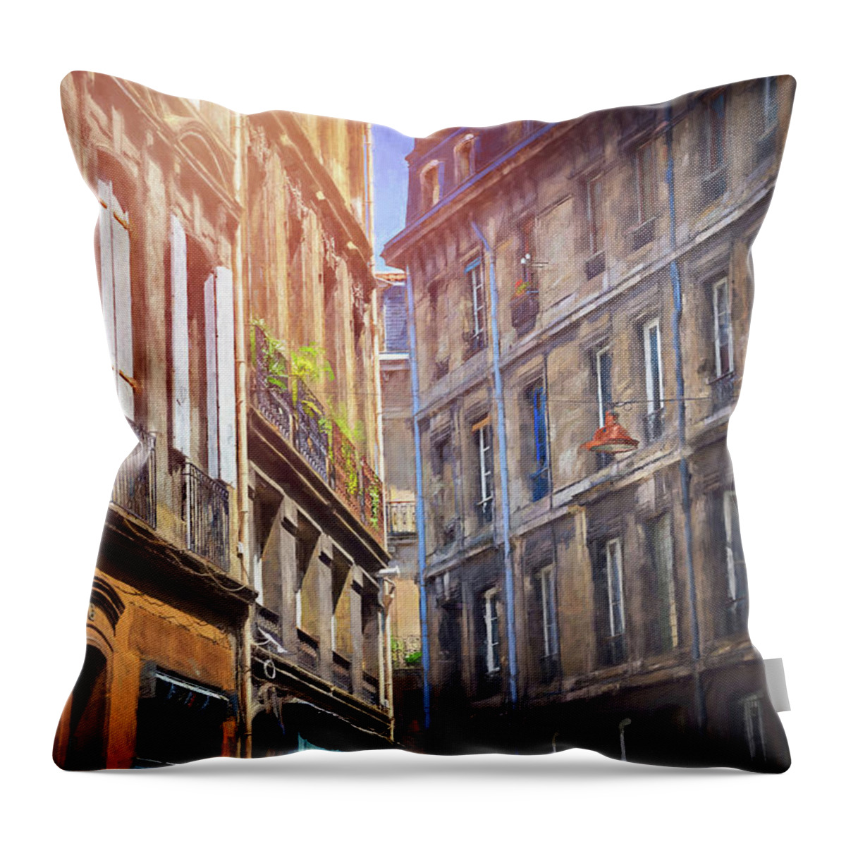 Bordeaux Throw Pillow featuring the photograph Vintage Windows of Bordeaux France by Carol Japp