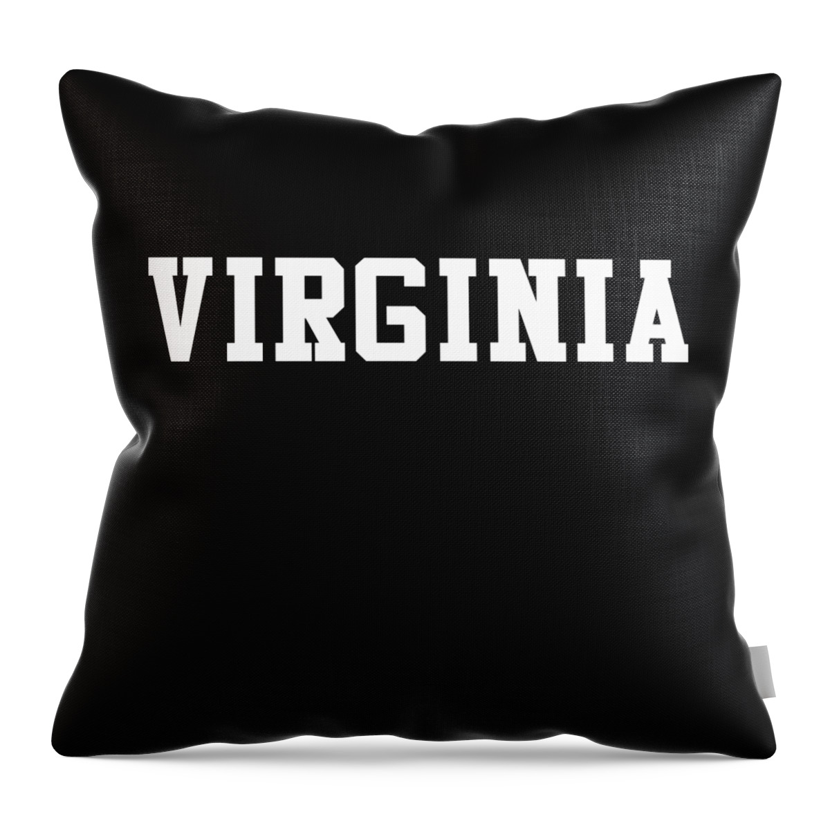 Funny Throw Pillow featuring the digital art Virginia by Flippin Sweet Gear