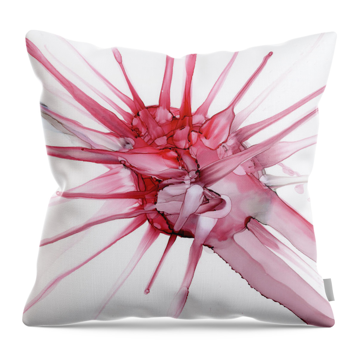 Alcohol Throw Pillow featuring the painting Virus by KC Pollak