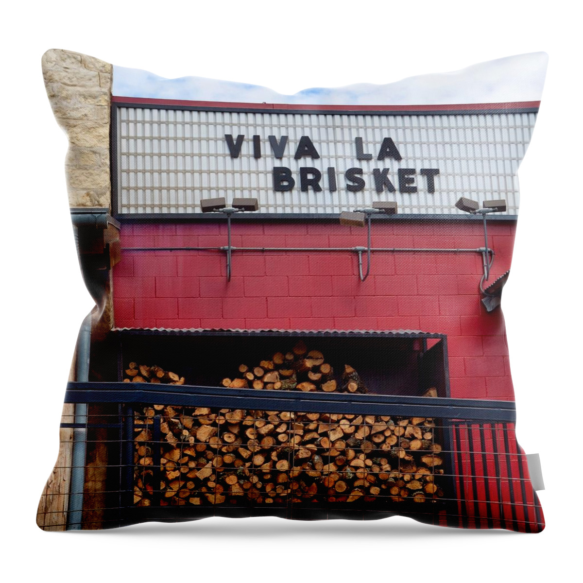 Brisket Throw Pillow featuring the photograph Viva La Brisket by Gia Marie Houck