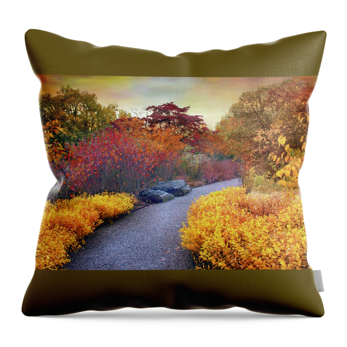 Autumn Throw Pillow featuring the photograph Native Garden Splendor by Jessica Jenney
