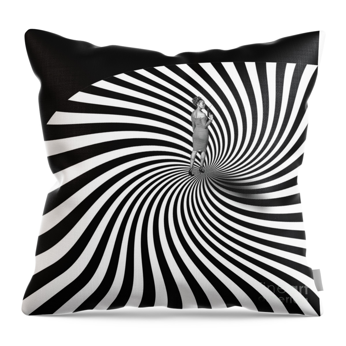 Leaving Throw Pillow featuring the digital art Walking Away by Jim Hatch