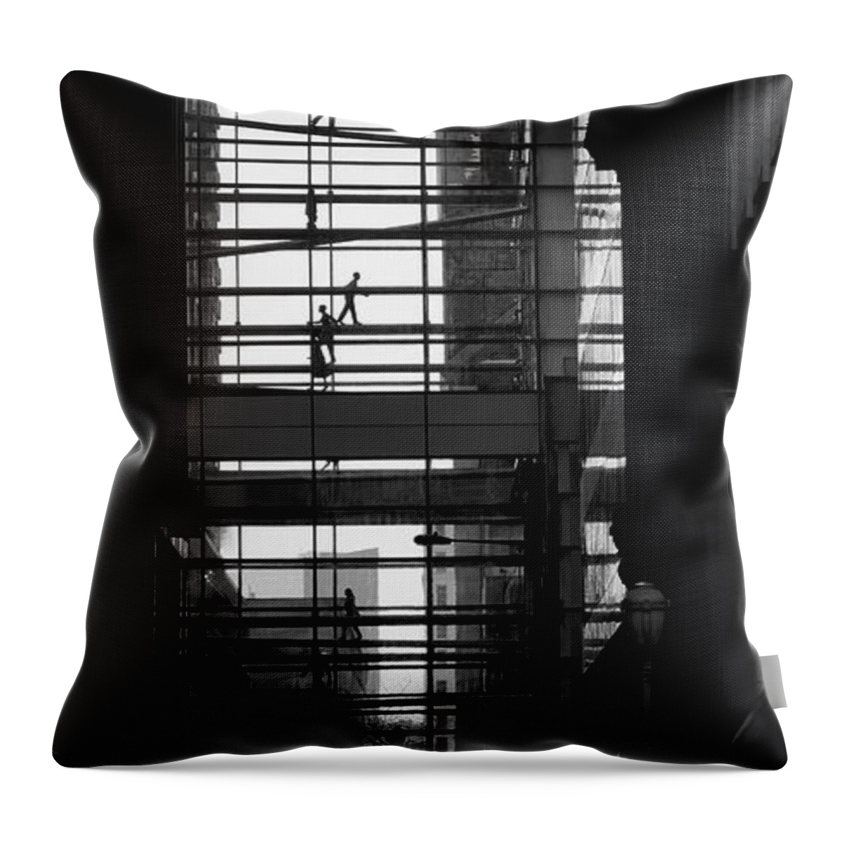Concourse Throw Pillow featuring the photograph Walking by Marvin Spates