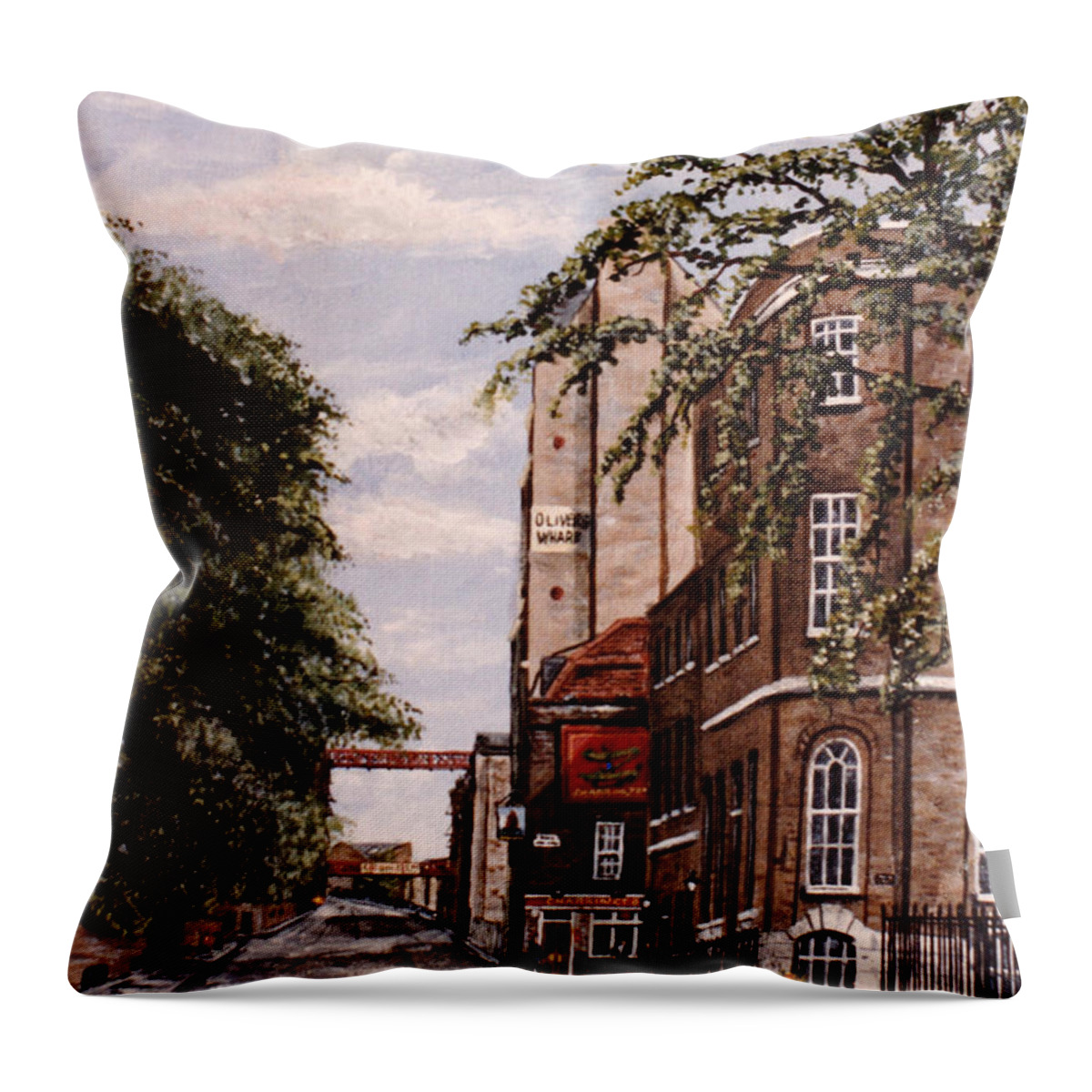 Wapping Throw Pillow featuring the painting Wapping High Street and The Town of Ramsgate by Mackenzie Moulton