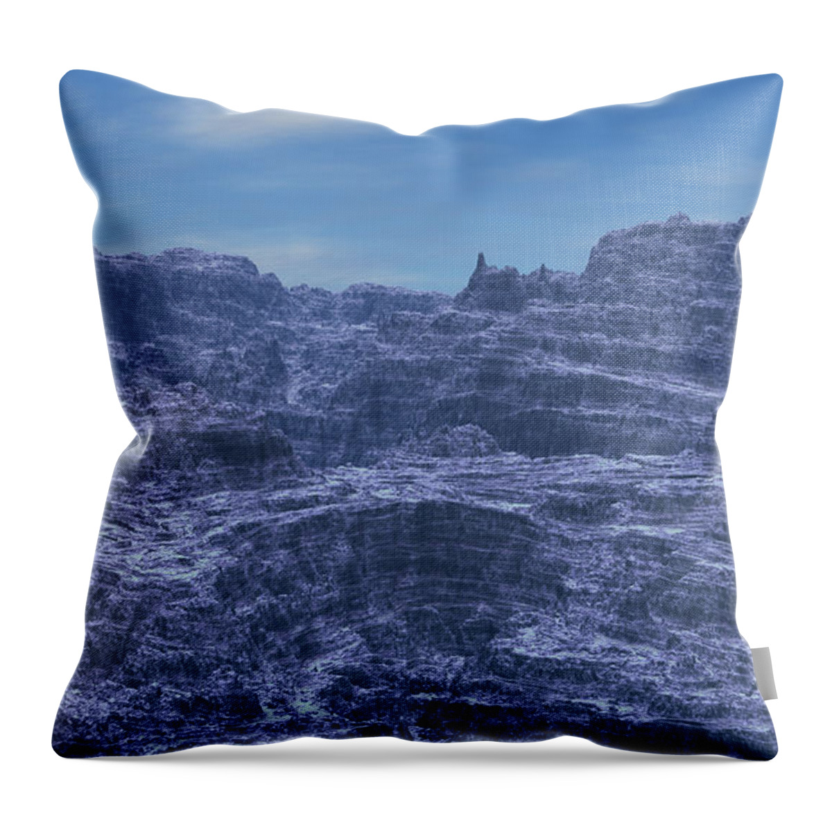 Stratified Throw Pillow featuring the digital art Warped Planet by Bernie Sirelson