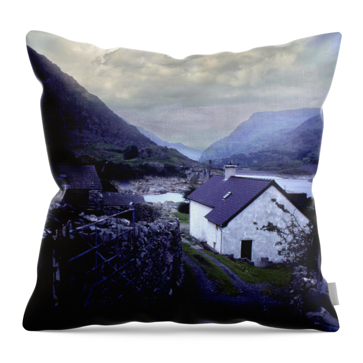 Wash Throw Pillow featuring the photograph Washday at the White Cottage by Wayne King