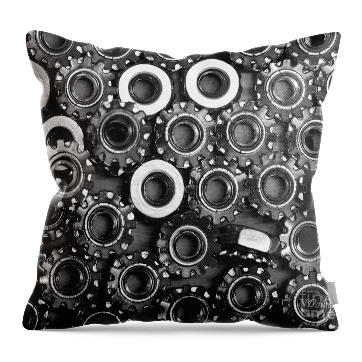 Washers Throw Pillow featuring the photograph Washers by Natalie Dowty
