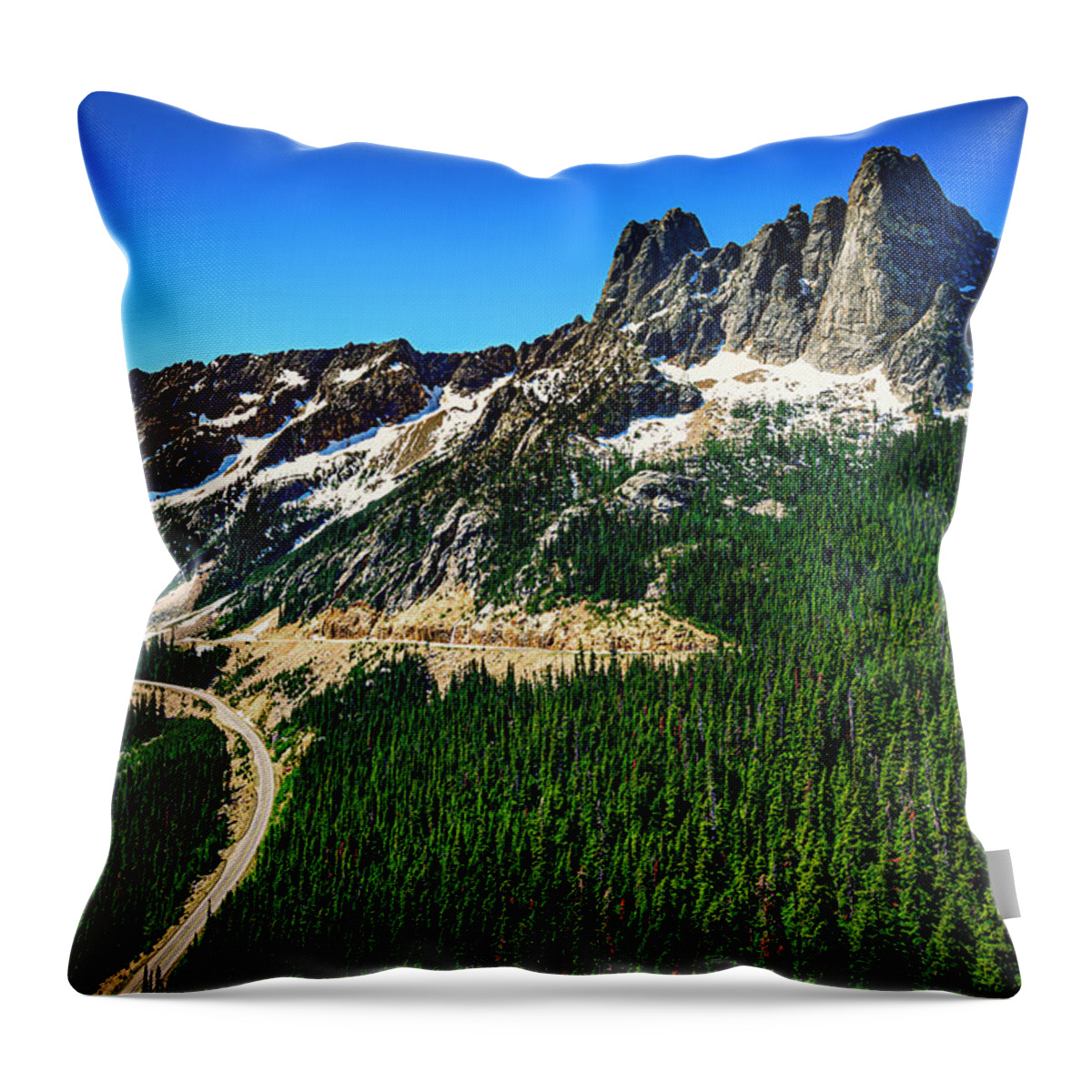 © 2021 Lou Novick All Rights Reversed Throw Pillow featuring the photograph Washintgon Pass by Lou Novick