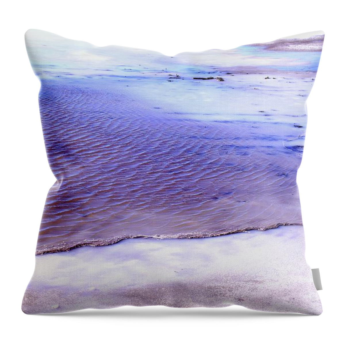 Ice Throw Pillow featuring the photograph Water and Ice by Randy Pollard