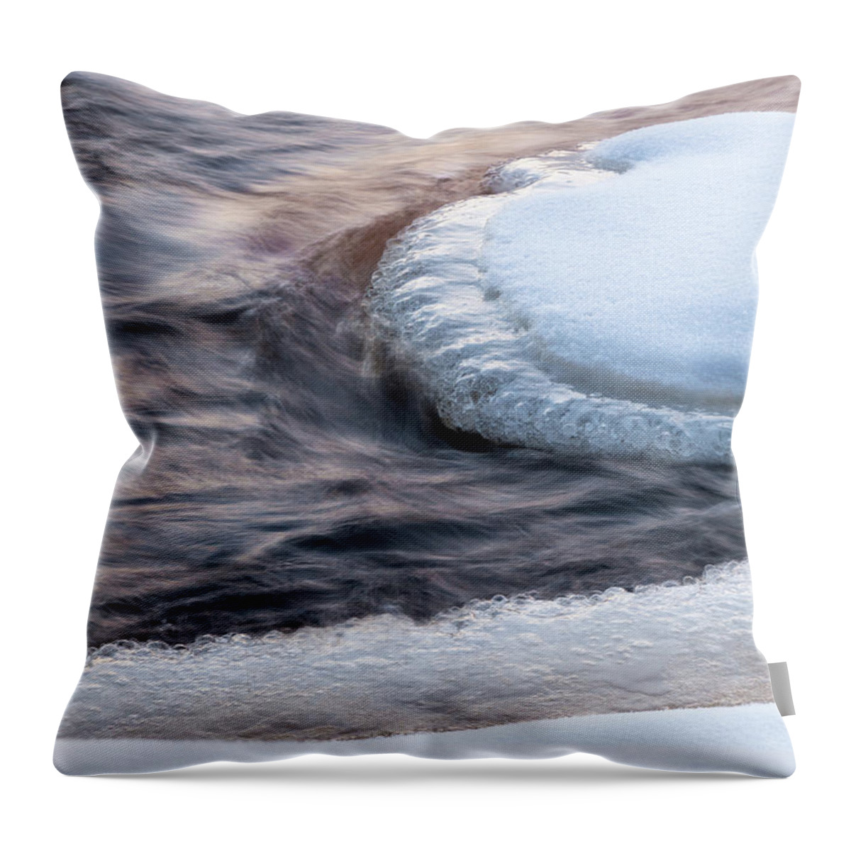 Water Throw Pillow featuring the photograph Water and Ice by Thomas Kast