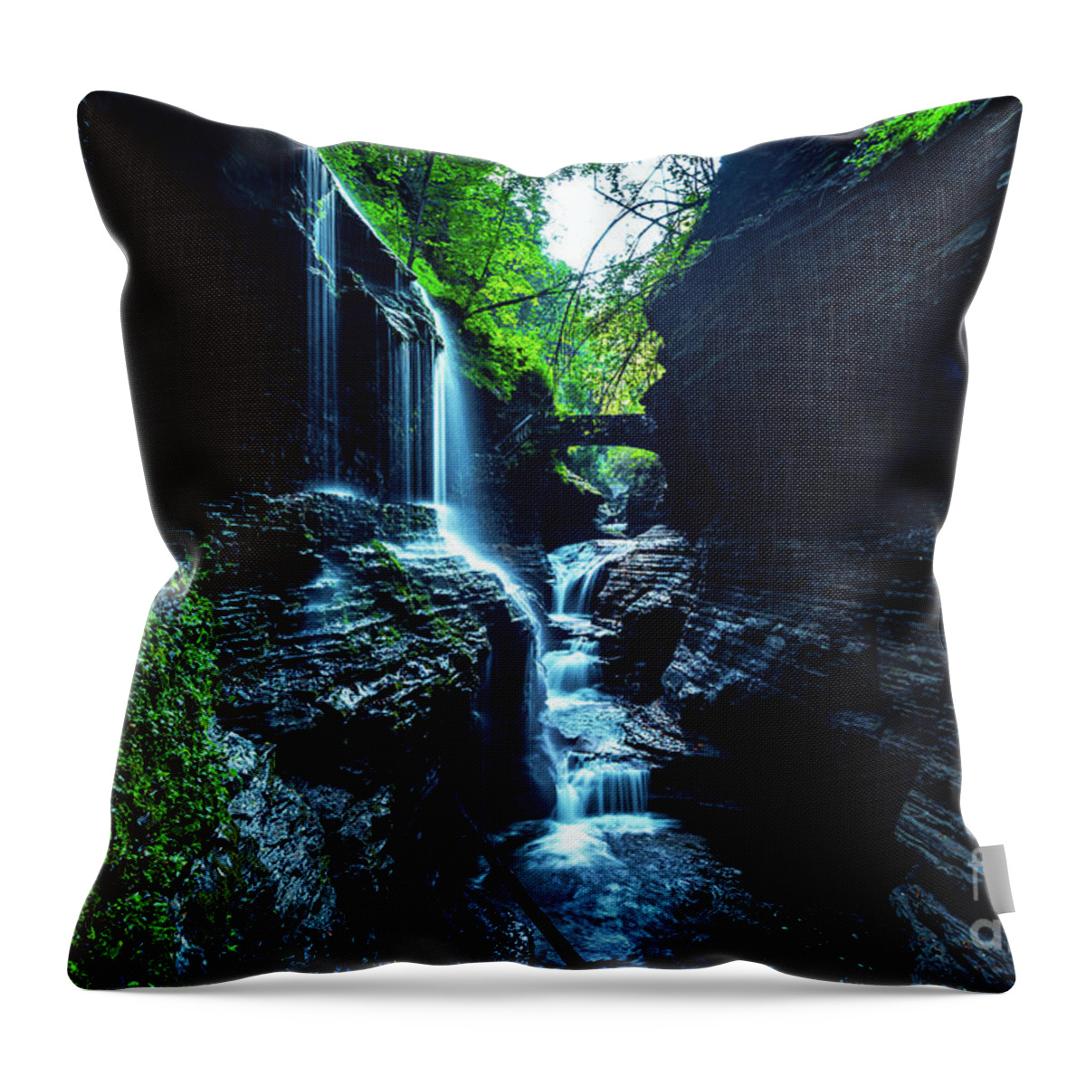 2018 Throw Pillow featuring the photograph Water and Rock by Stef Ko