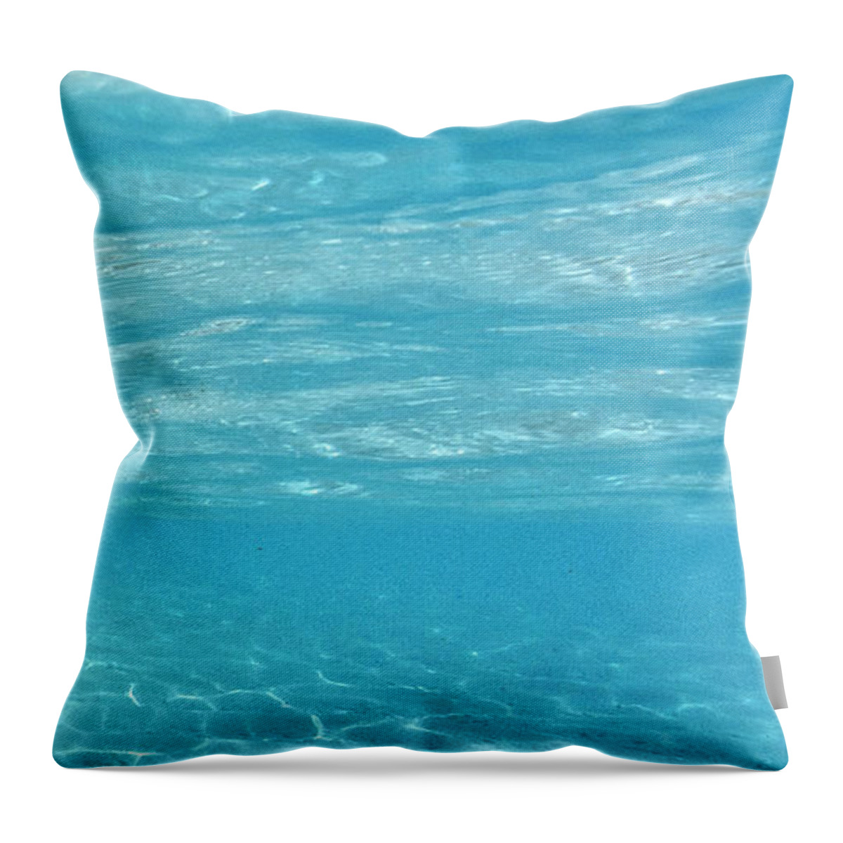 Ocean Throw Pillow featuring the photograph Water and sky triptych - 3 of 3 by Artesub