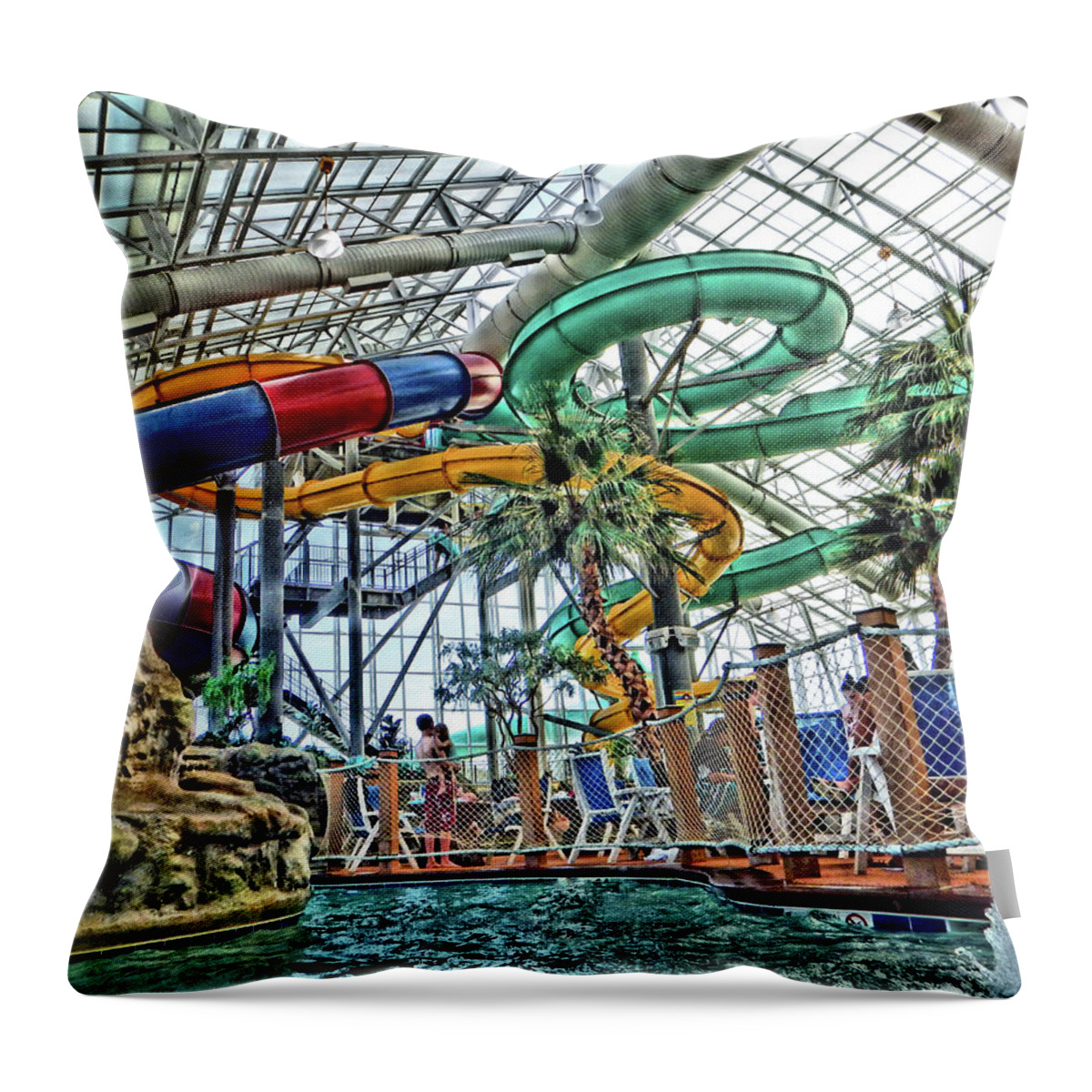 Puzzle Throw Pillow featuring the photograph Water World 1 by Donald J Gray
