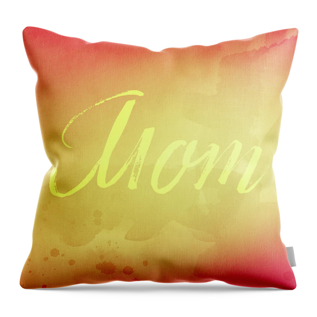 Watercolor Throw Pillow featuring the digital art Watercolor Art Mom 2 by Amelia Pearn