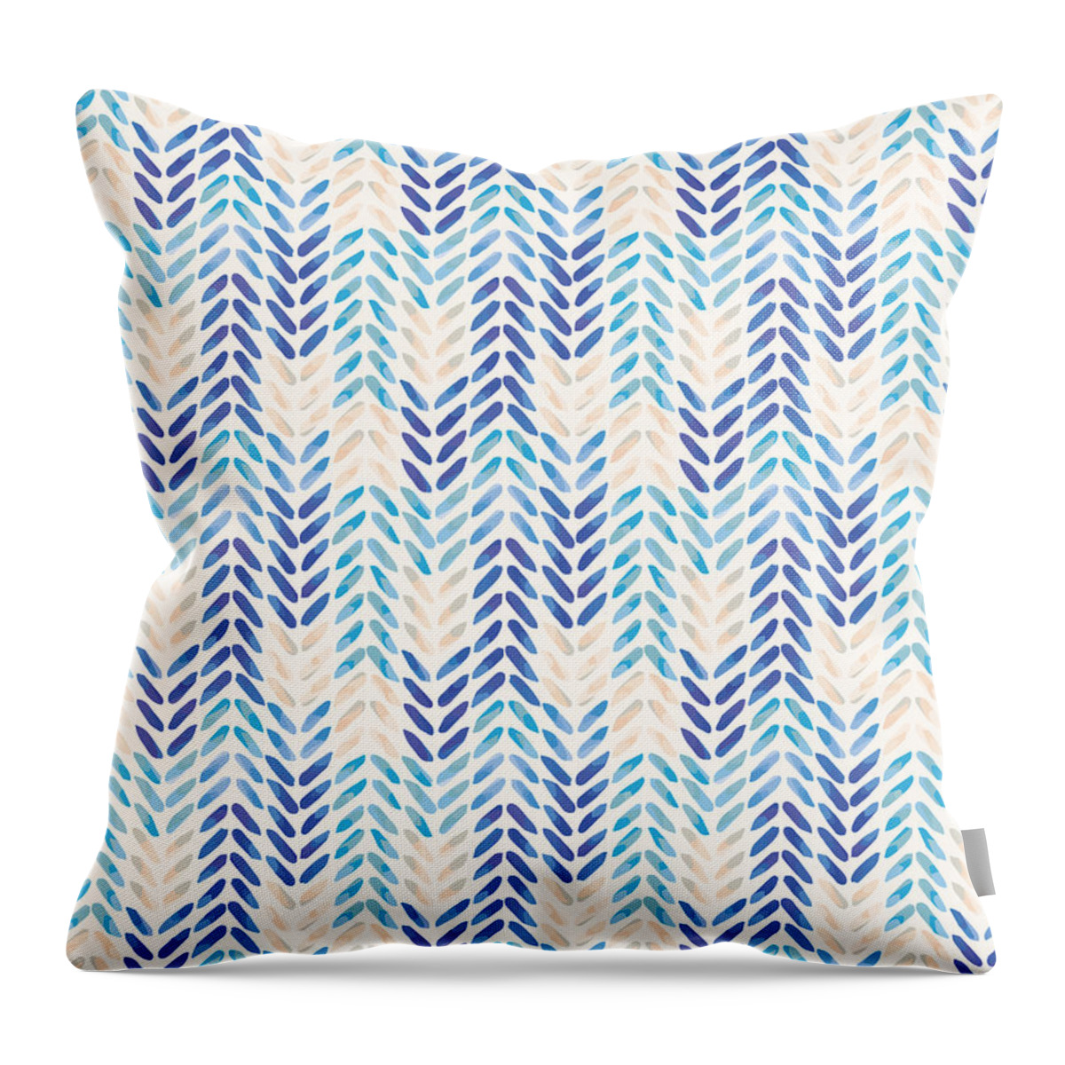 Chevron Throw Pillow featuring the painting Watercolor Chevron by Kristye Dudley