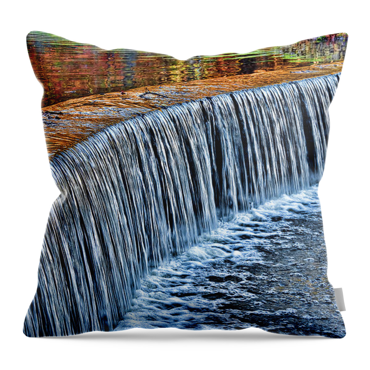 Water Throw Pillow featuring the photograph Waterfall Near Flatrock by Anthony M Davis