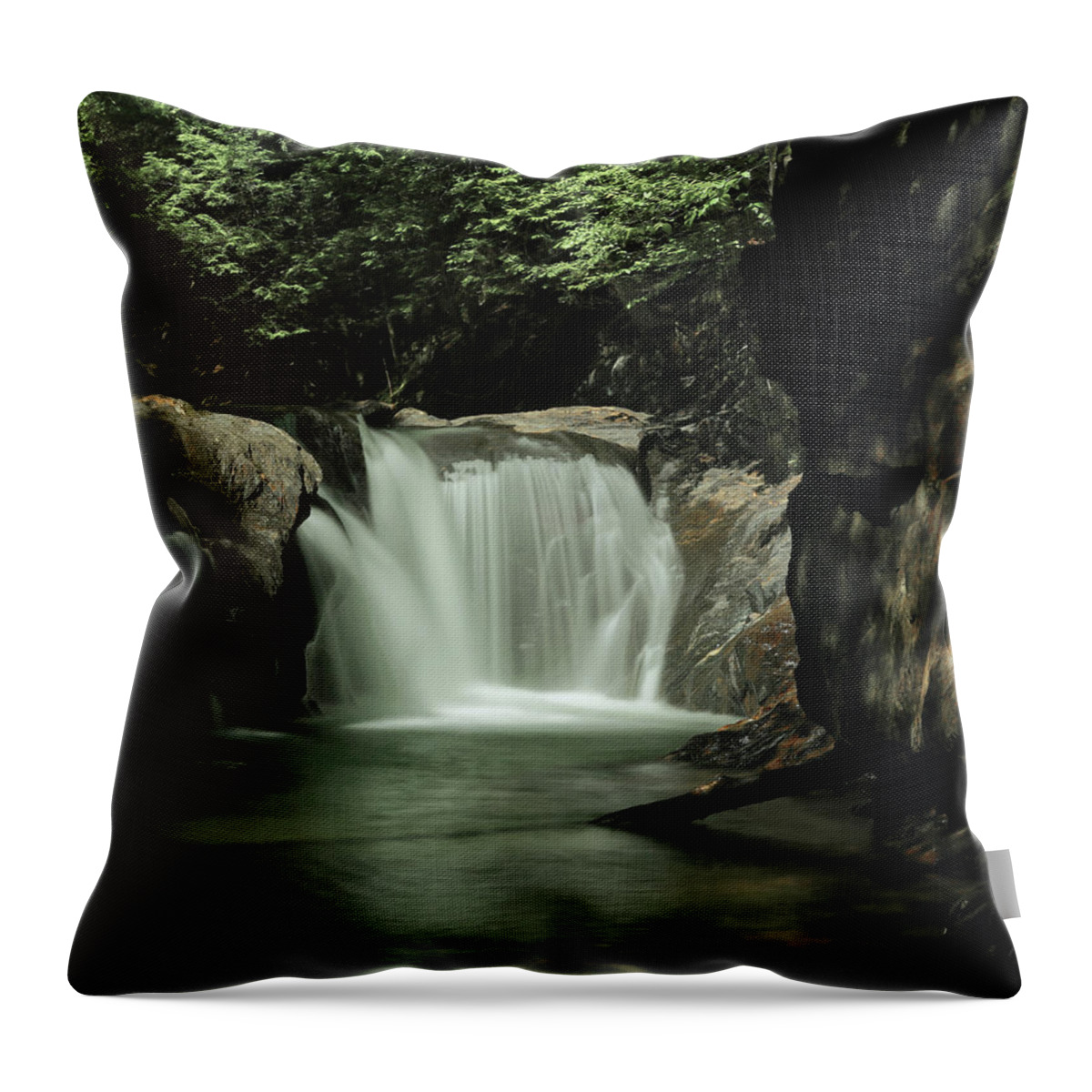 Waterfall Throw Pillow featuring the photograph Waterfalls and Shadows by Doolittle Photography and Art