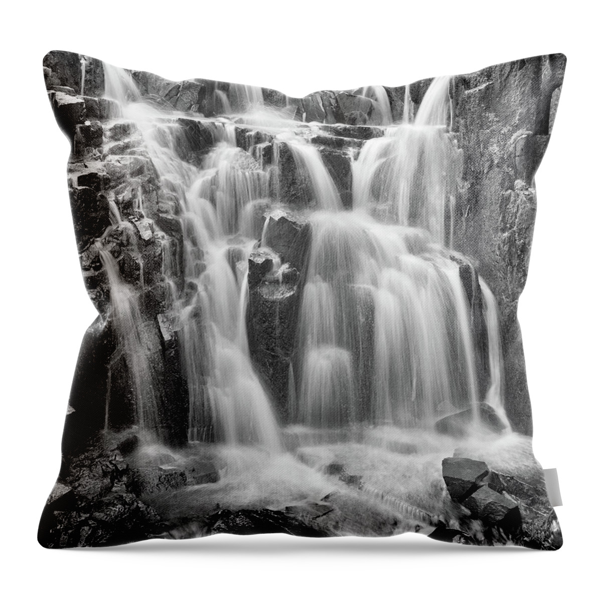 Waterfalls Throw Pillow featuring the photograph Waterfalls on Mt Rainier, WA by Mike Bergen