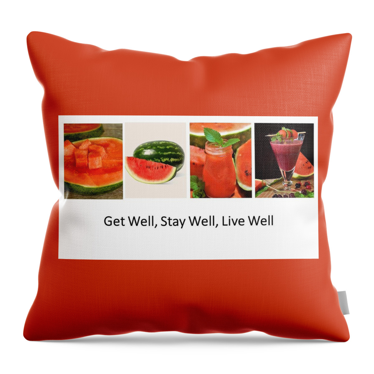 Watermelon Throw Pillow featuring the photograph Watermelon Smoothies by Nancy Ayanna Wyatt