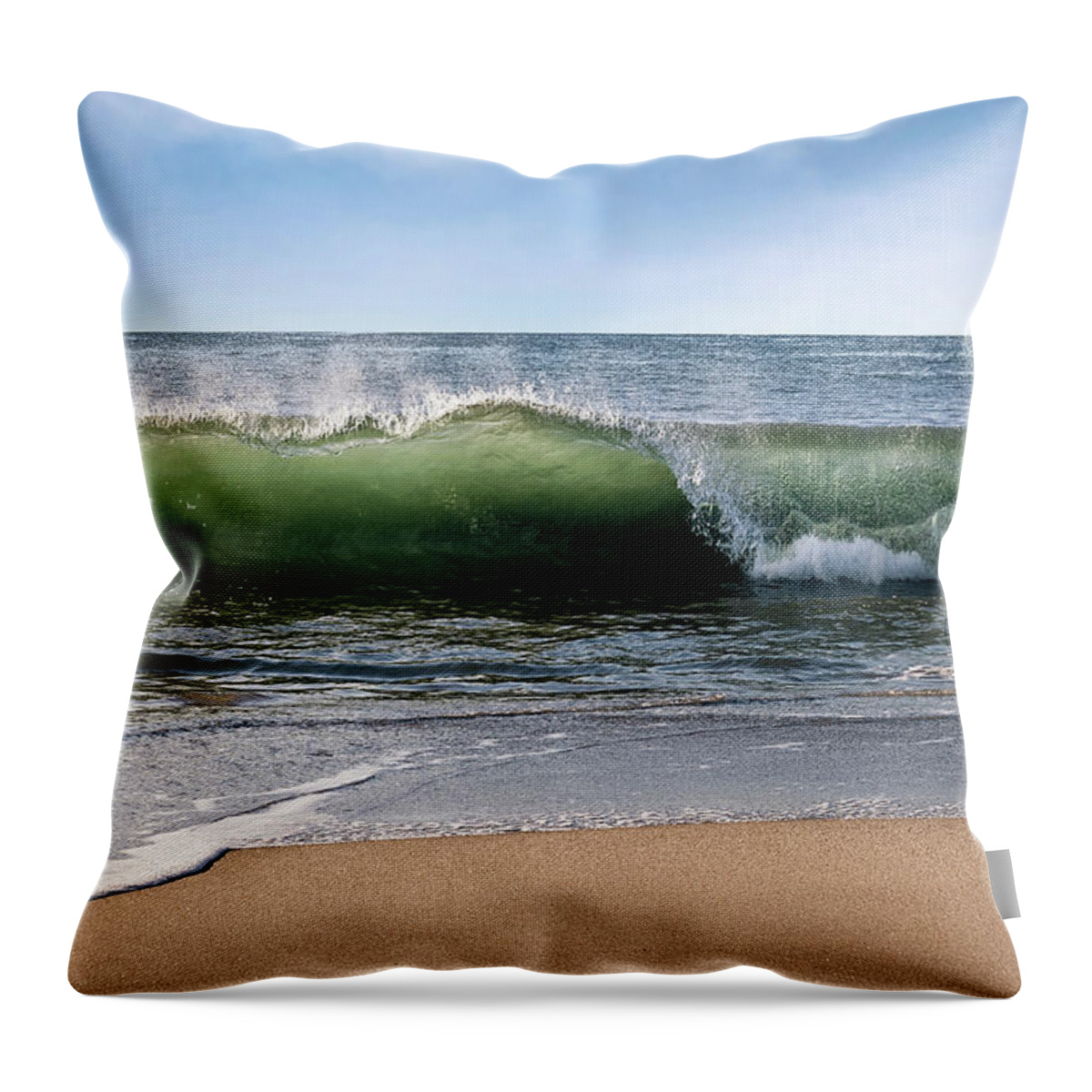 Wave Throw Pillow featuring the photograph Wave Hello by Gary Geddes
